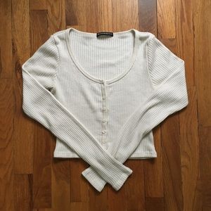 brandy melville cream zelly top